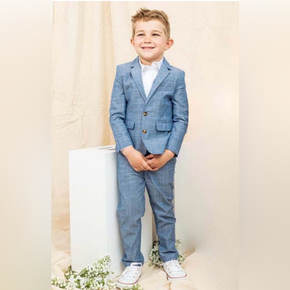 Andy & Evan Chambray Blue Suit